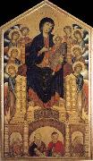 Cimabue Throning madonna with eight angels and four prophets oil painting reproduction